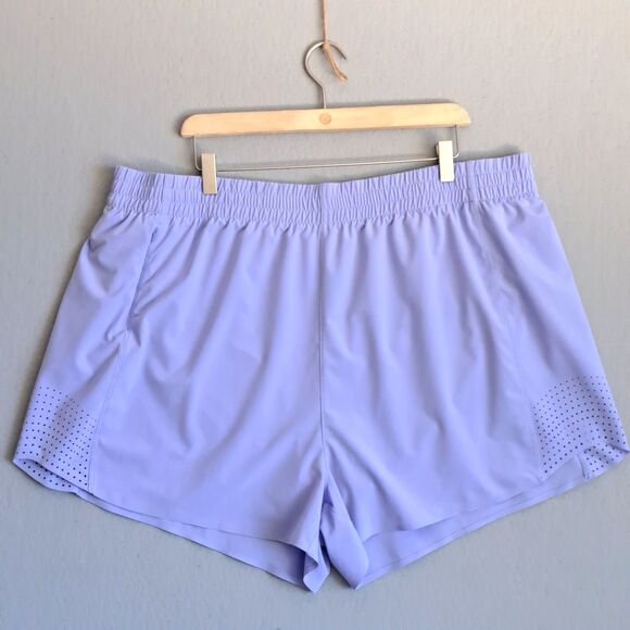 Athleta Hustle 3 Shorts Periwinkle Purple Women’s Size 2X Running Activewear - Picture 1 of 12